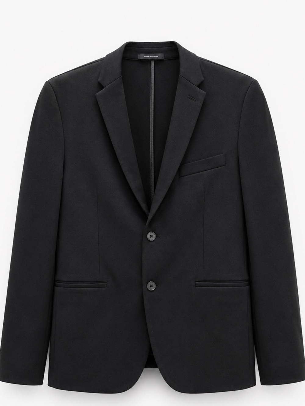 Zara Man Black Jersey Knit Sport Coat Blazer Mens L Stretch Casual Jacket